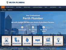 Tablet Screenshot of hiltonplumbing.com.au